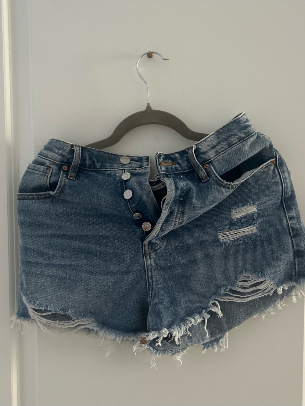 PacSun Vintage Light Blue High-Rise Denim Shorts